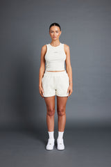 Gerippte Weste - Creme