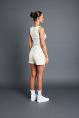 Gerippte Weste - Creme