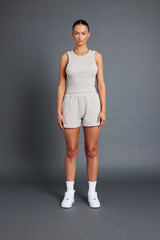 Gerippte Weste - Stein