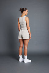 Gerippte Weste - Stein