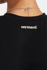 Kurzarm-Top - Schwarz