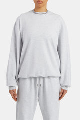 Ladies Sweatshirt - Light Grey Marl