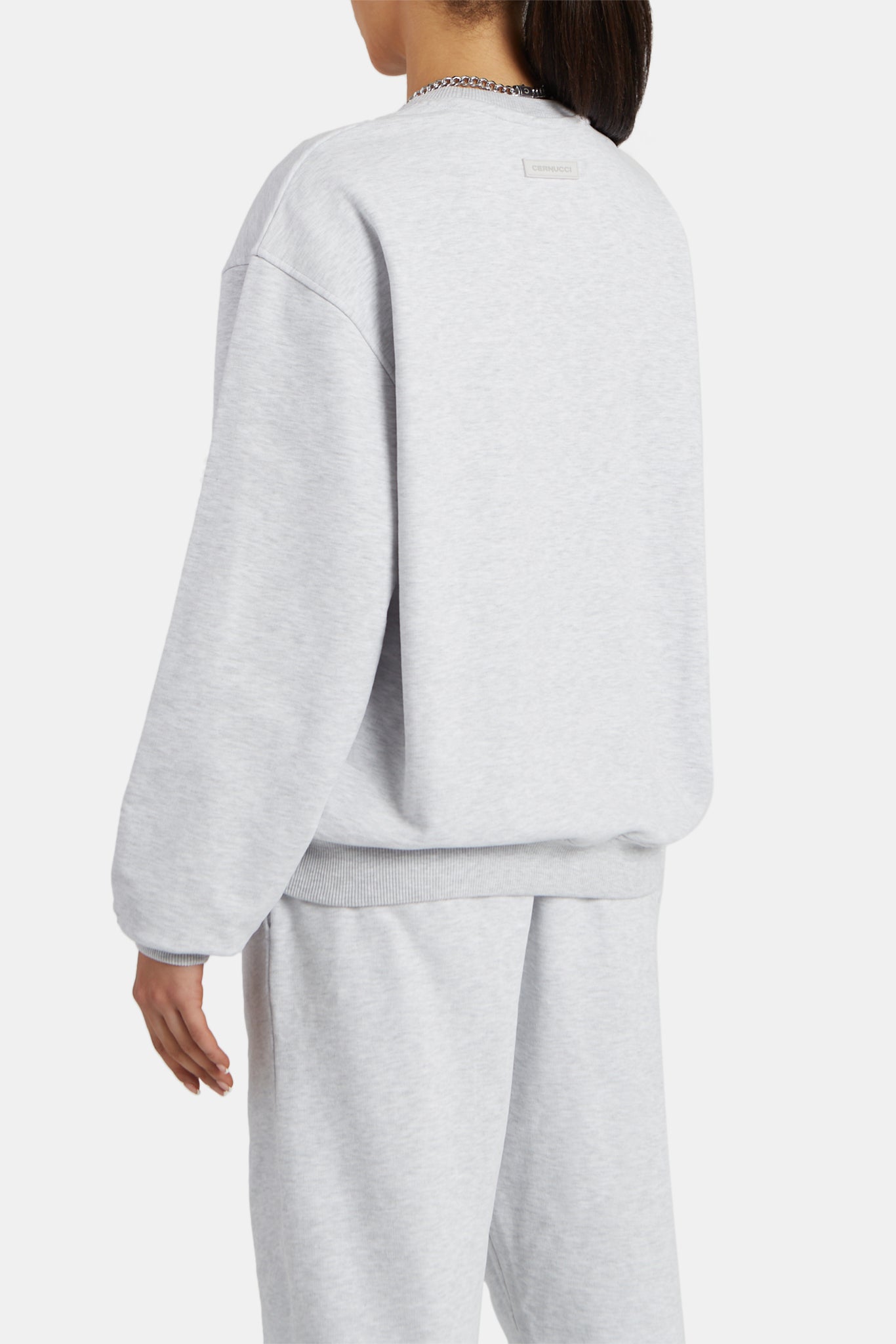 Damen Sweatshirt - Hellgraumeliert