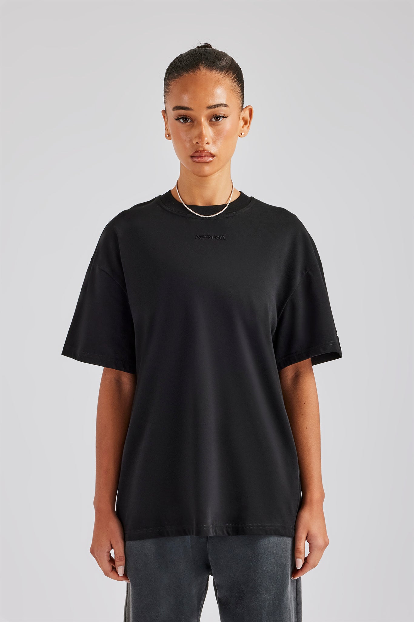 Cernucci Oversize-T-Shirt - Schwarz