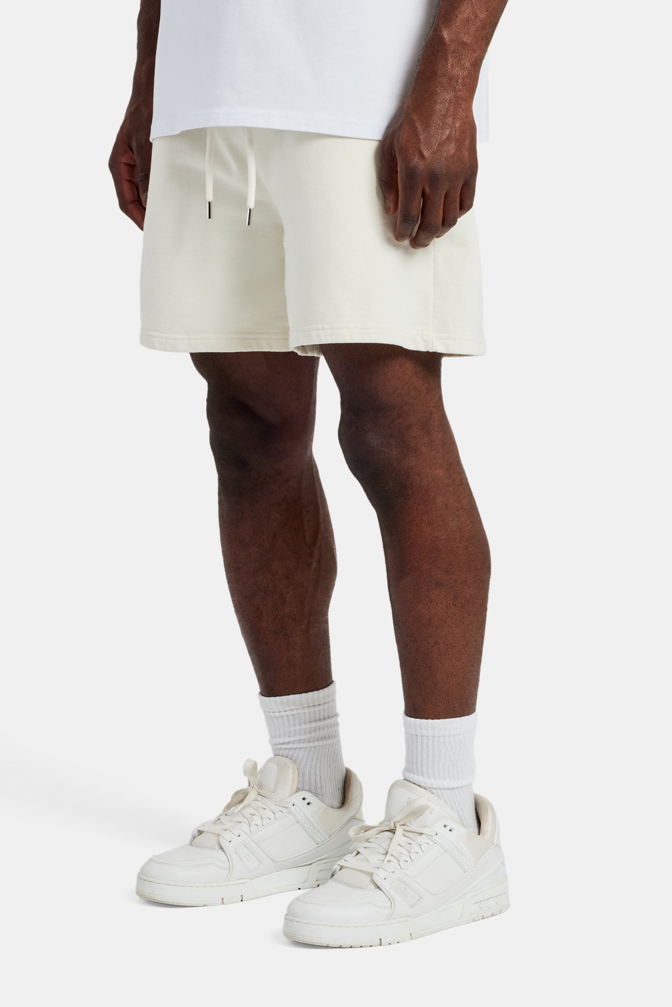 Lockere Jersey-Shorts – Ecru