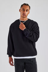 Cernucci Sweatshirt - Verwaschenes Schwarz