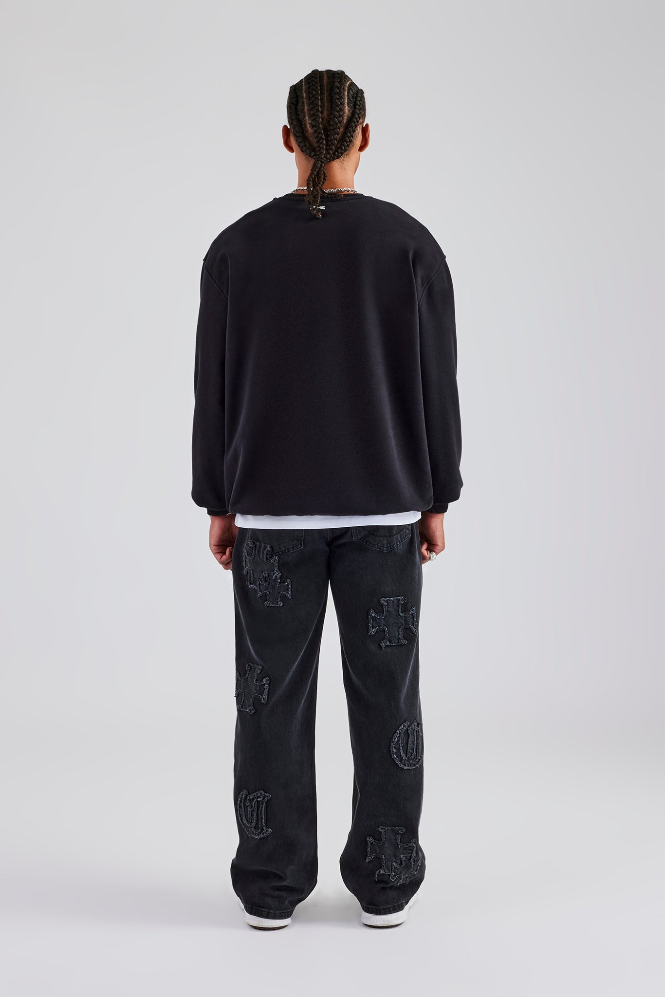 Cernucci Sweatshirt - Verwaschenes Schwarz
