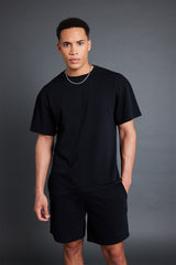 Oversize-T-Shirt - Schwarz