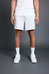 Lockere Shorts – Hellgrau meliert 