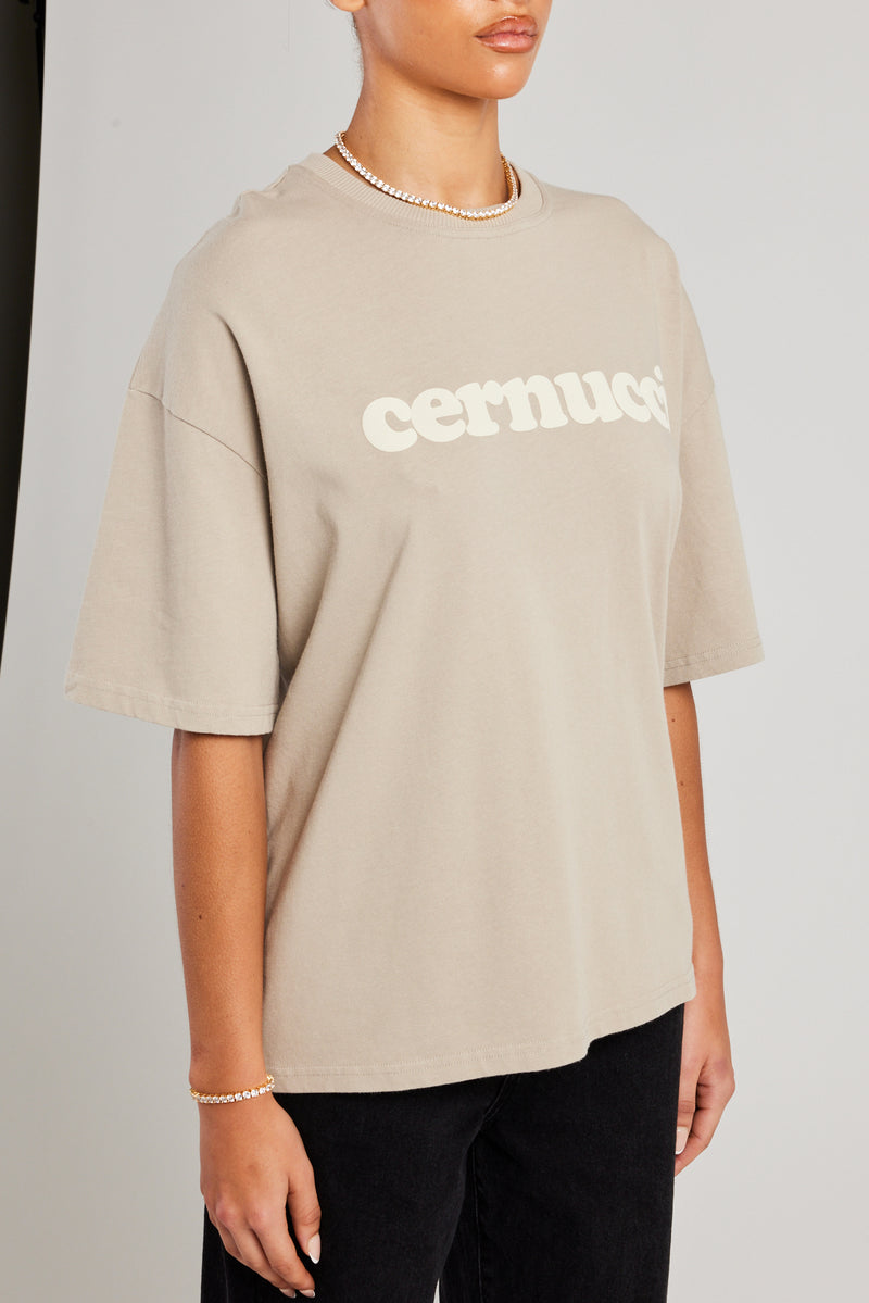 Oversize-T-Shirt - Stein