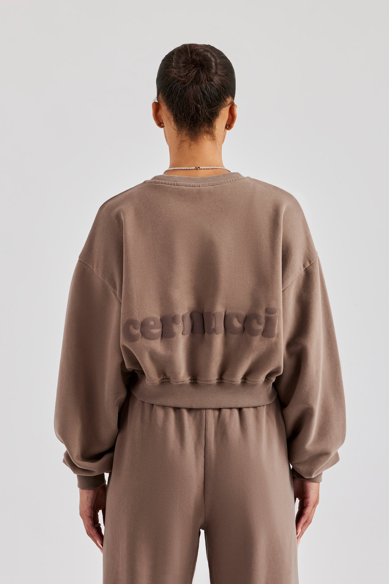 Cernucci Kurzes Sweatshirt - Taupe