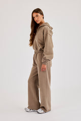 Cernucci Cropped Zip Through Tracksuit - Taupe