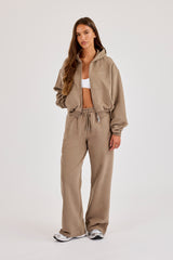 Cernucci Cropped Zip Through Tracksuit - Taupe
