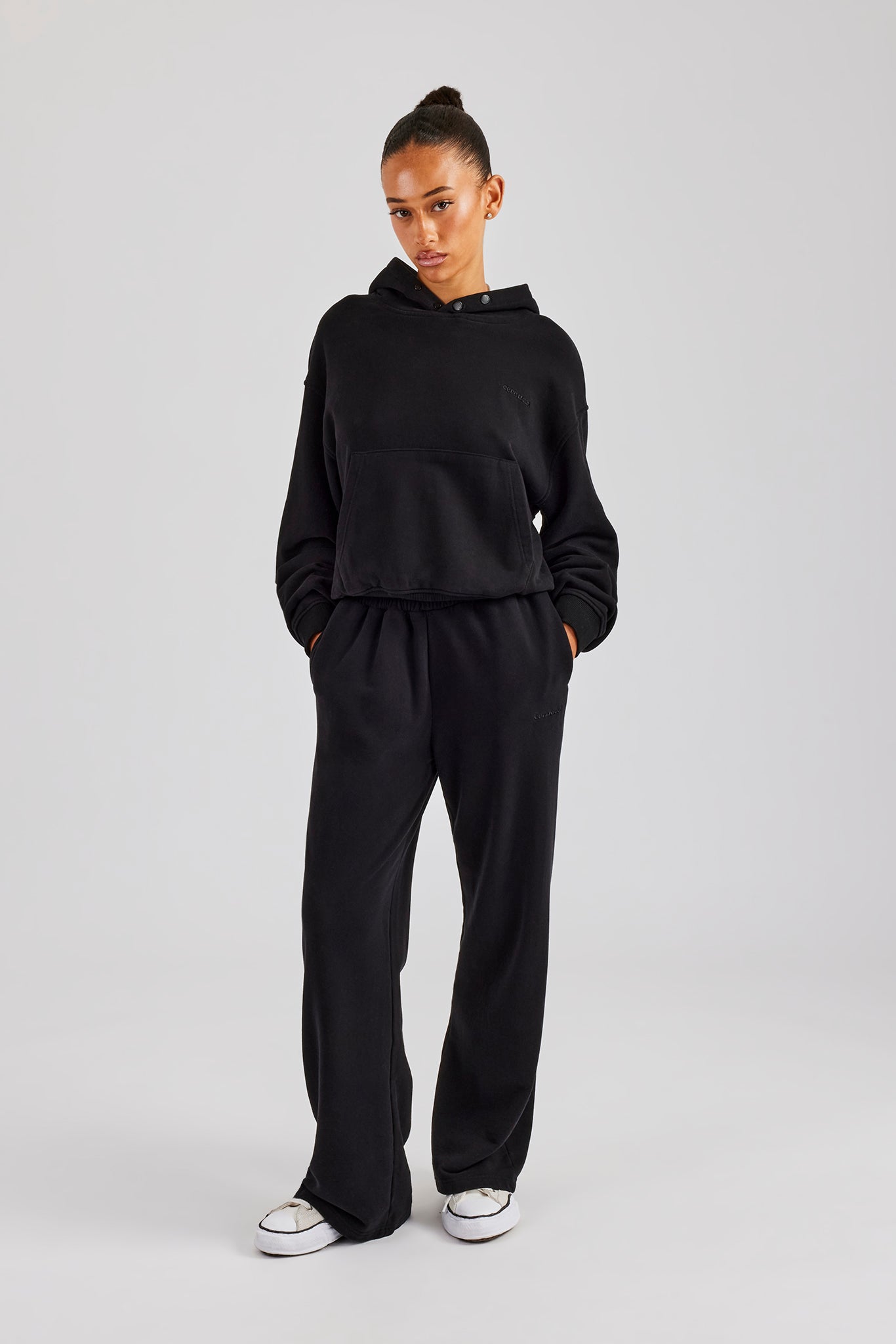 Cernucci Boxy Hoodie & Jogger Set - Black | Womens Sets | Shop