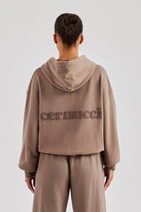 Cernucci Bubble Boxy Hoodie - Taupe