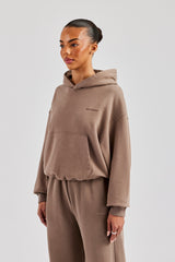 Cernucci Bubble Boxy Hoodie - Taupe