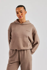 Cernucci Bubble Boxy Hoodie - Taupe