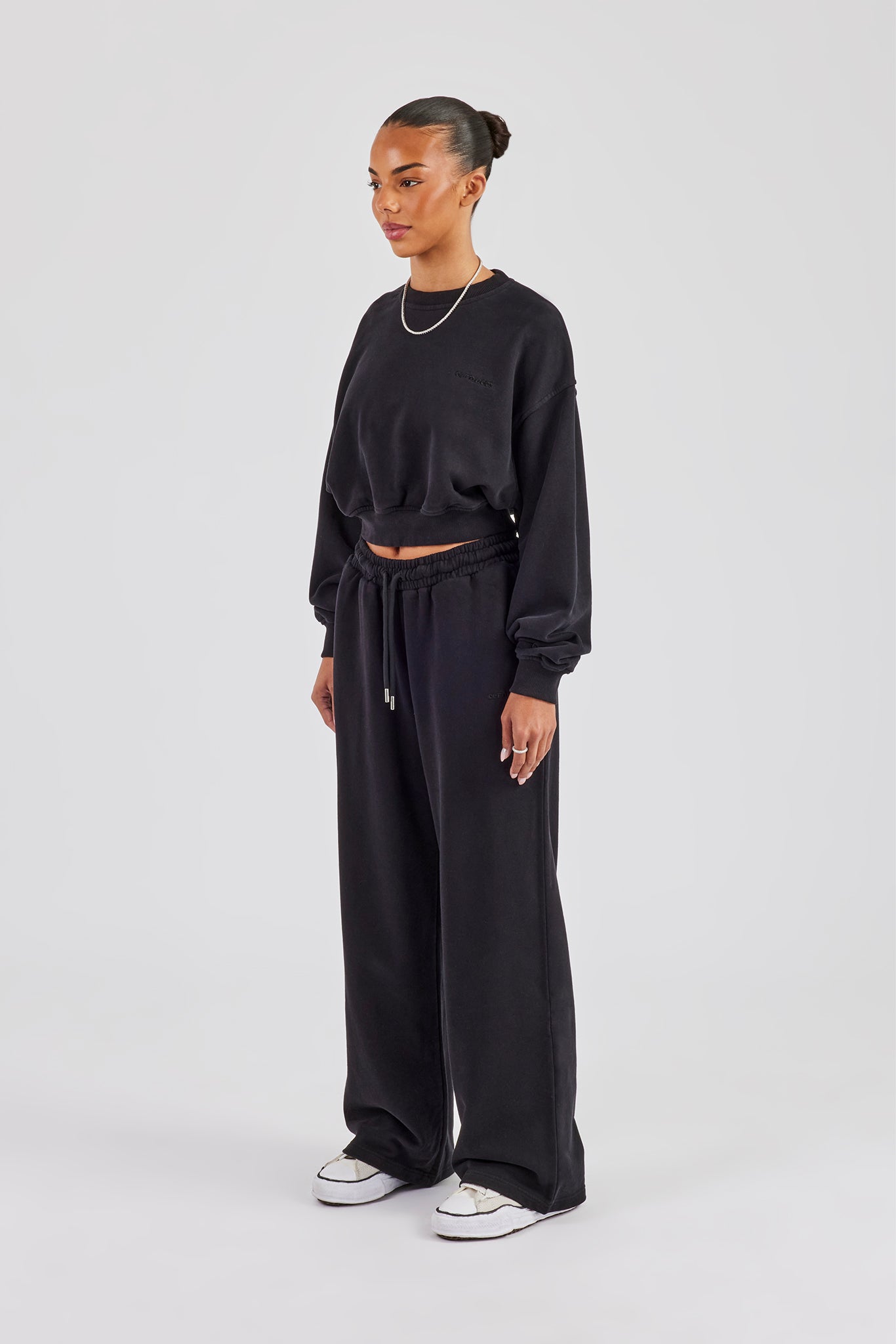 Cernucci Limited Sweatshirt & Wide Leg Jogger - Black