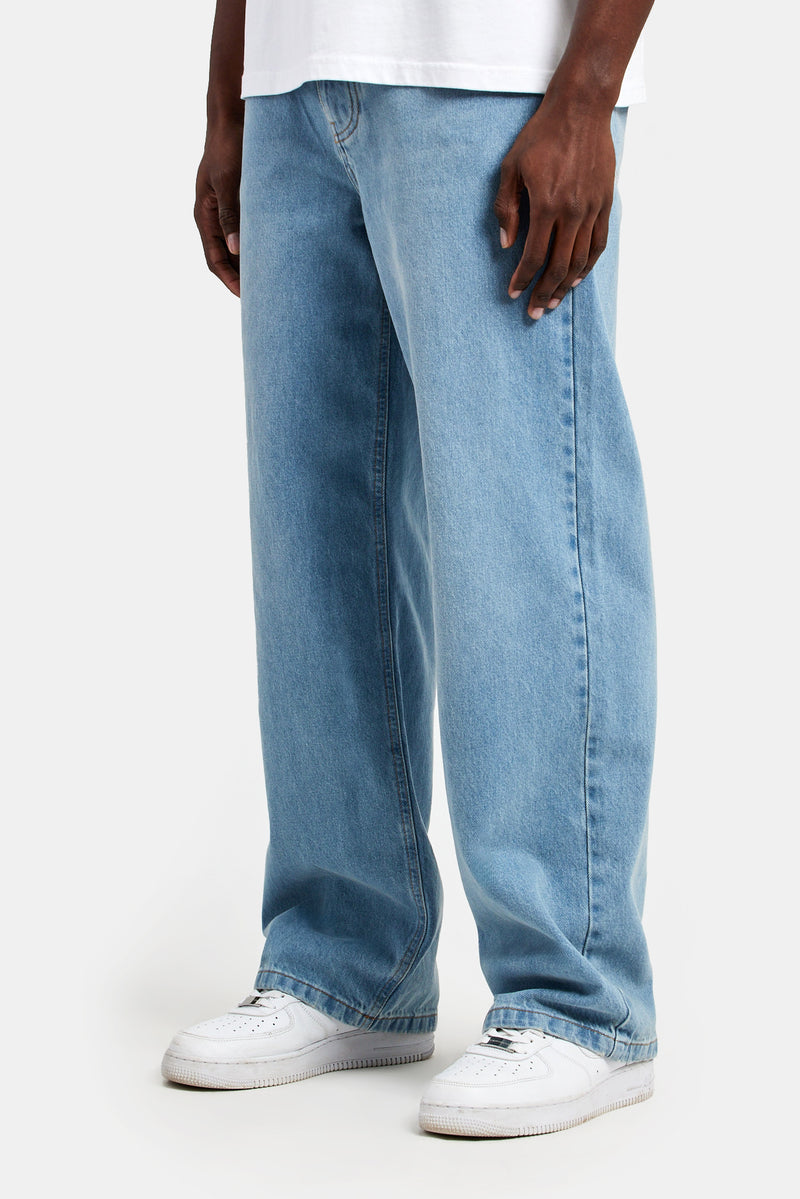 Off Duty | Charcoal Raw Wash Baggy Fit Jeans 34