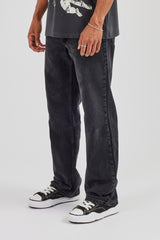 Mens Relaxed Fit Jeans - Washed Black