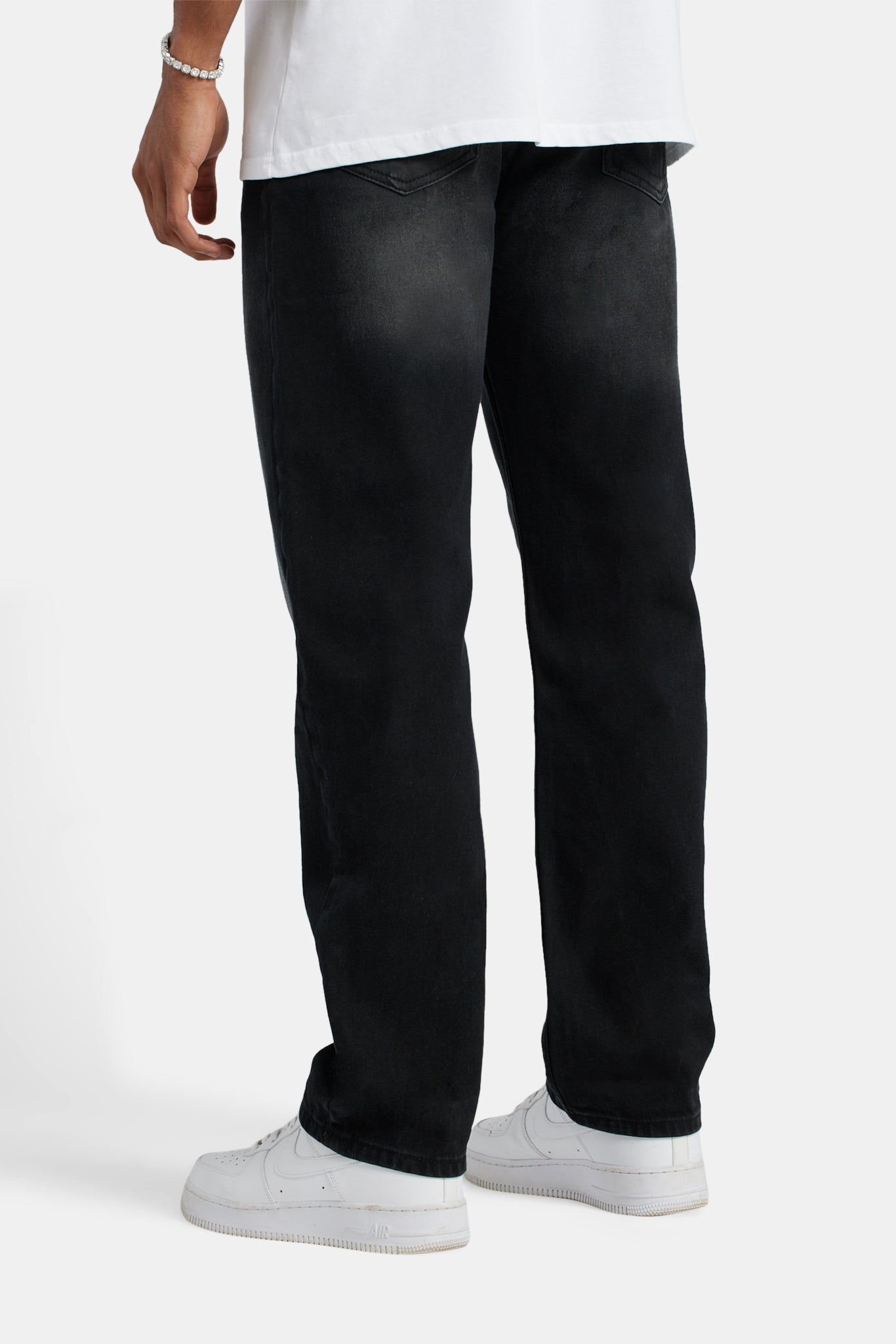 Men's Black Relaxed Fit Denim Jeans