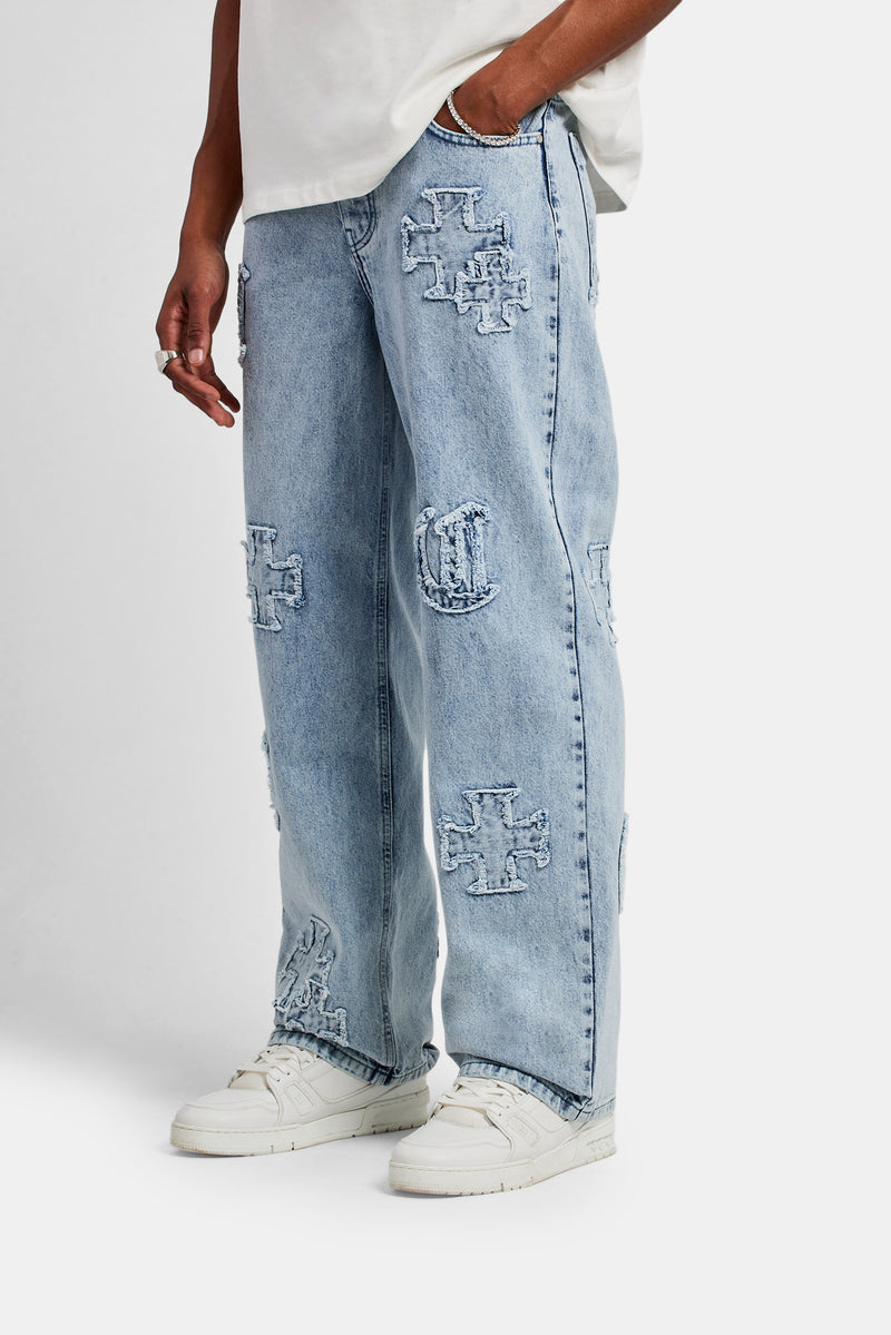 Baggy Jeans Best Raw Denim Reddit Baggy Raw Edge Applique