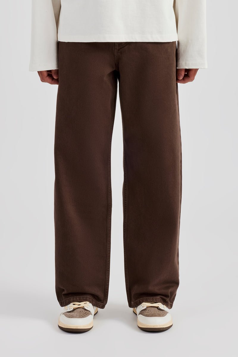 Baggy Fit Jeans - Schokolade