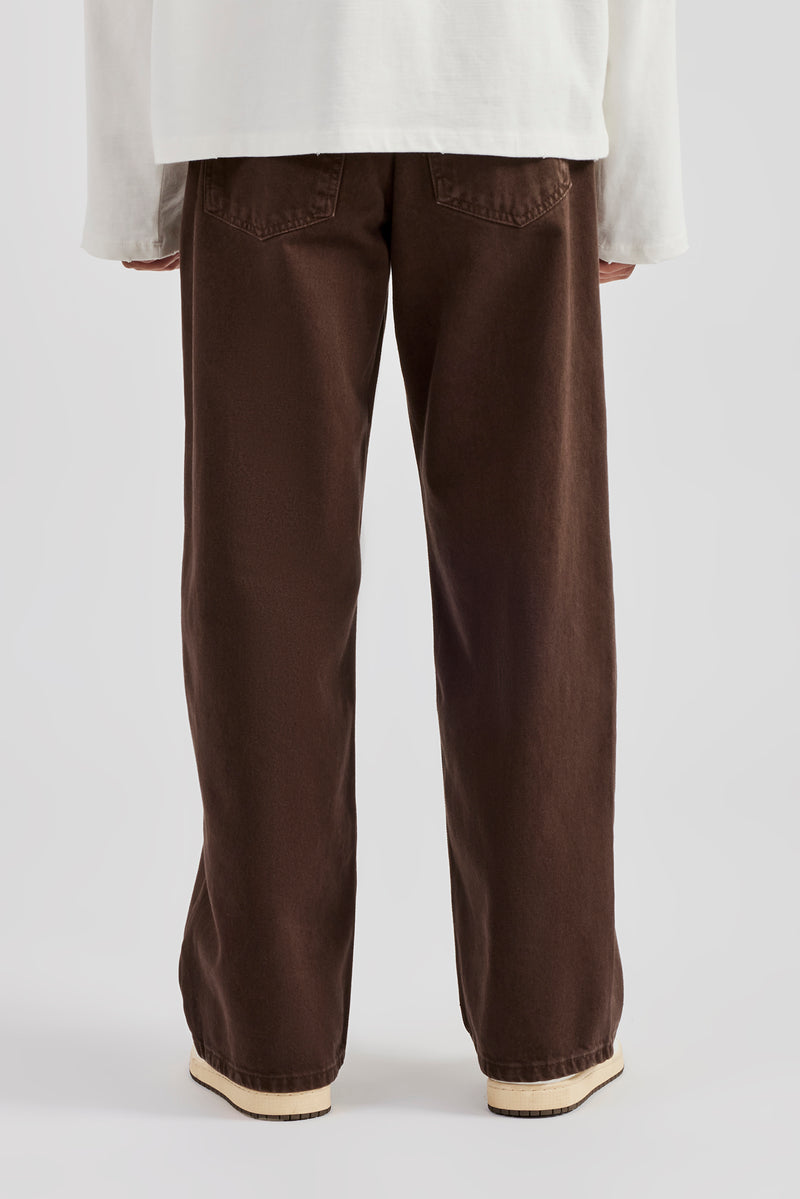 Baggy Fit Jeans - Schokolade