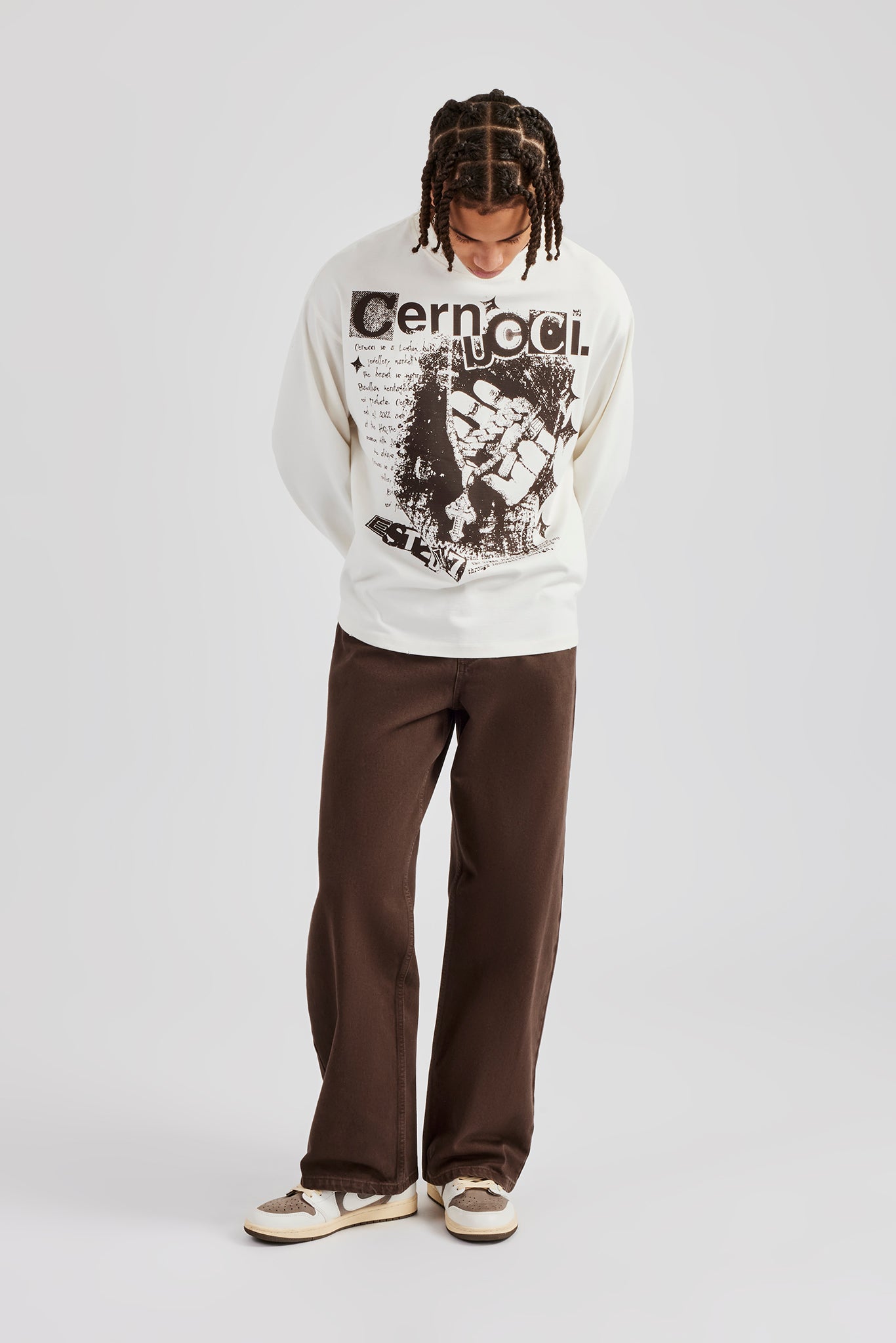 Baggy Fit Jeans - Schokolade