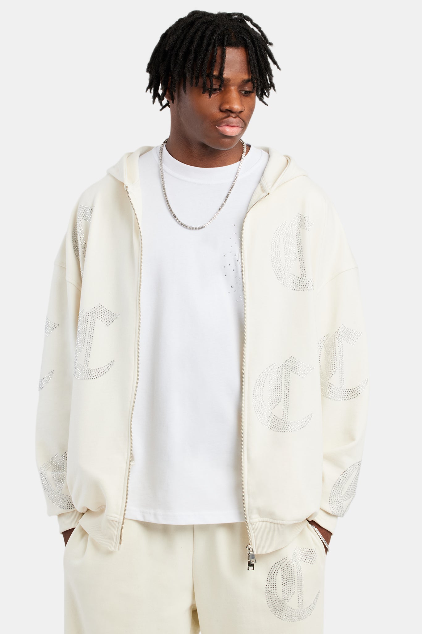 テークエム PSD PURE SOULS Zip hoodie White XL Premium unisex full