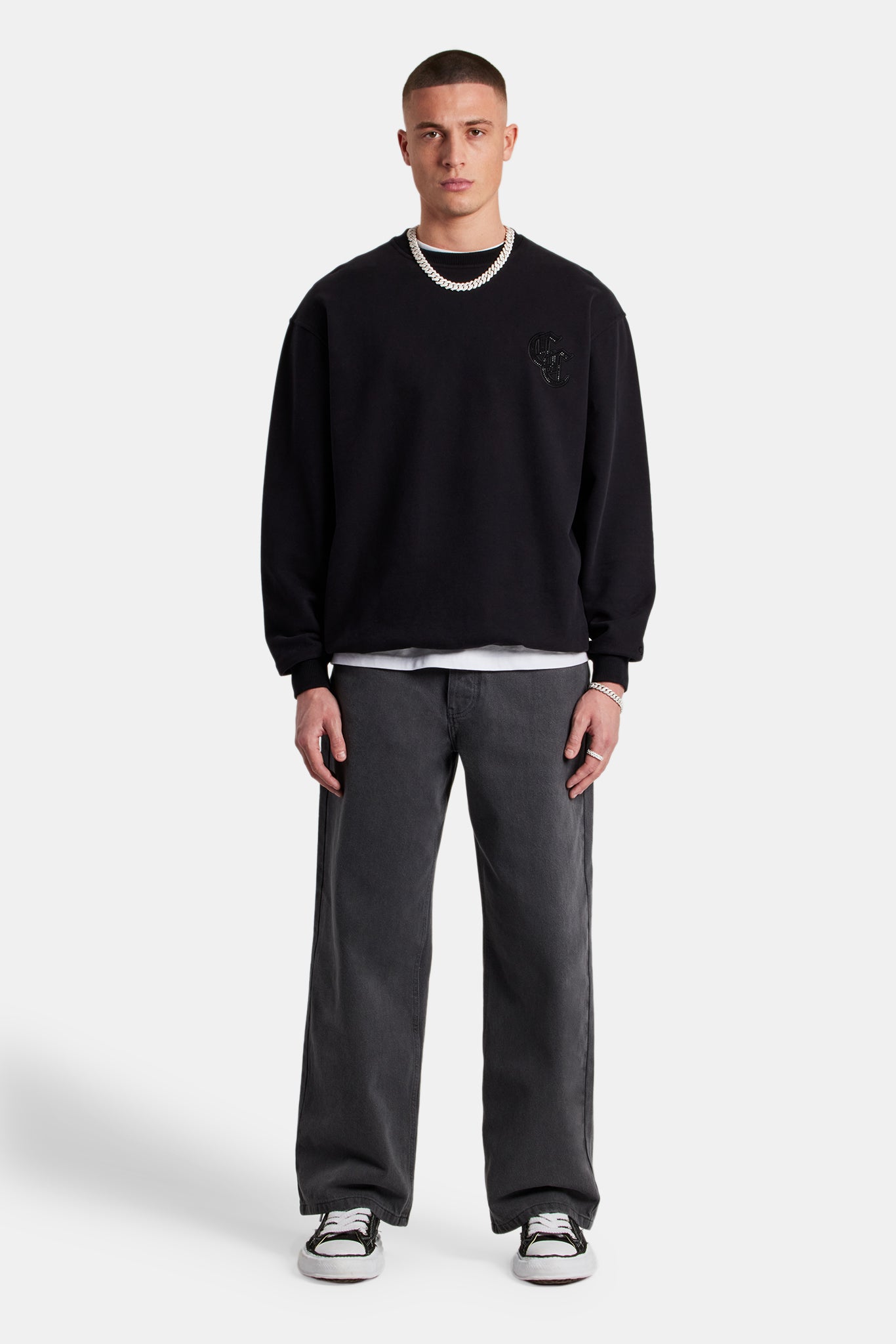 Gothic C Strass Sweatshirt