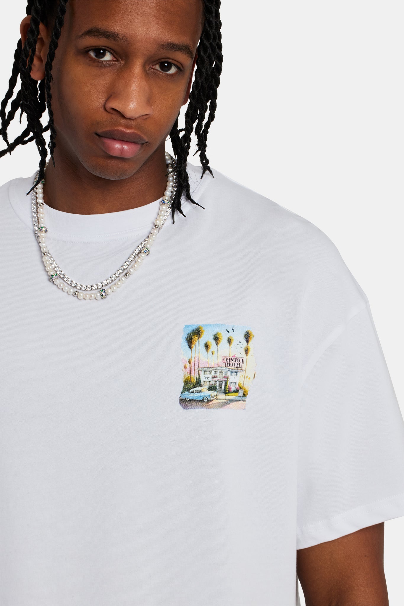 Hotel Oversize-T-Shirt - Weiß