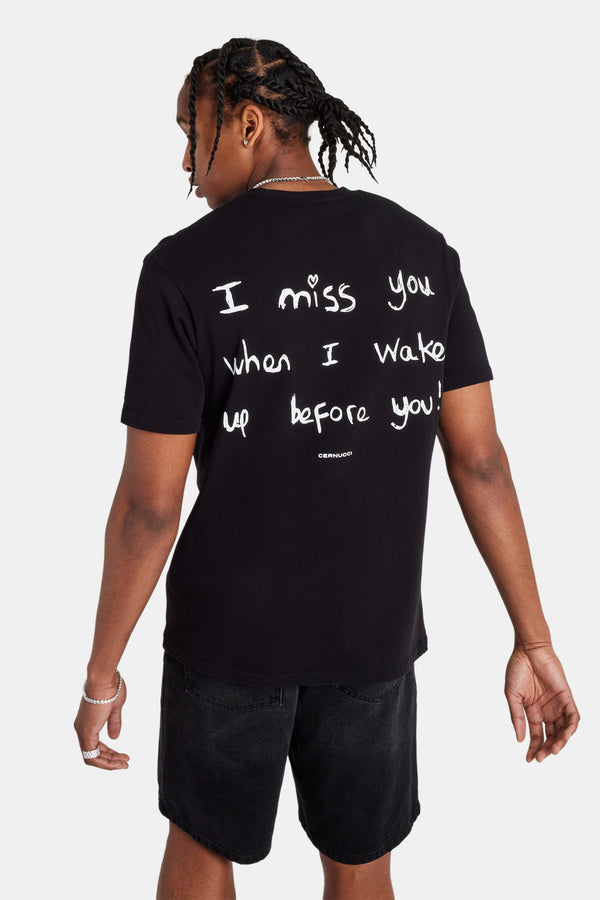 Quote Text T-Shirt - Black