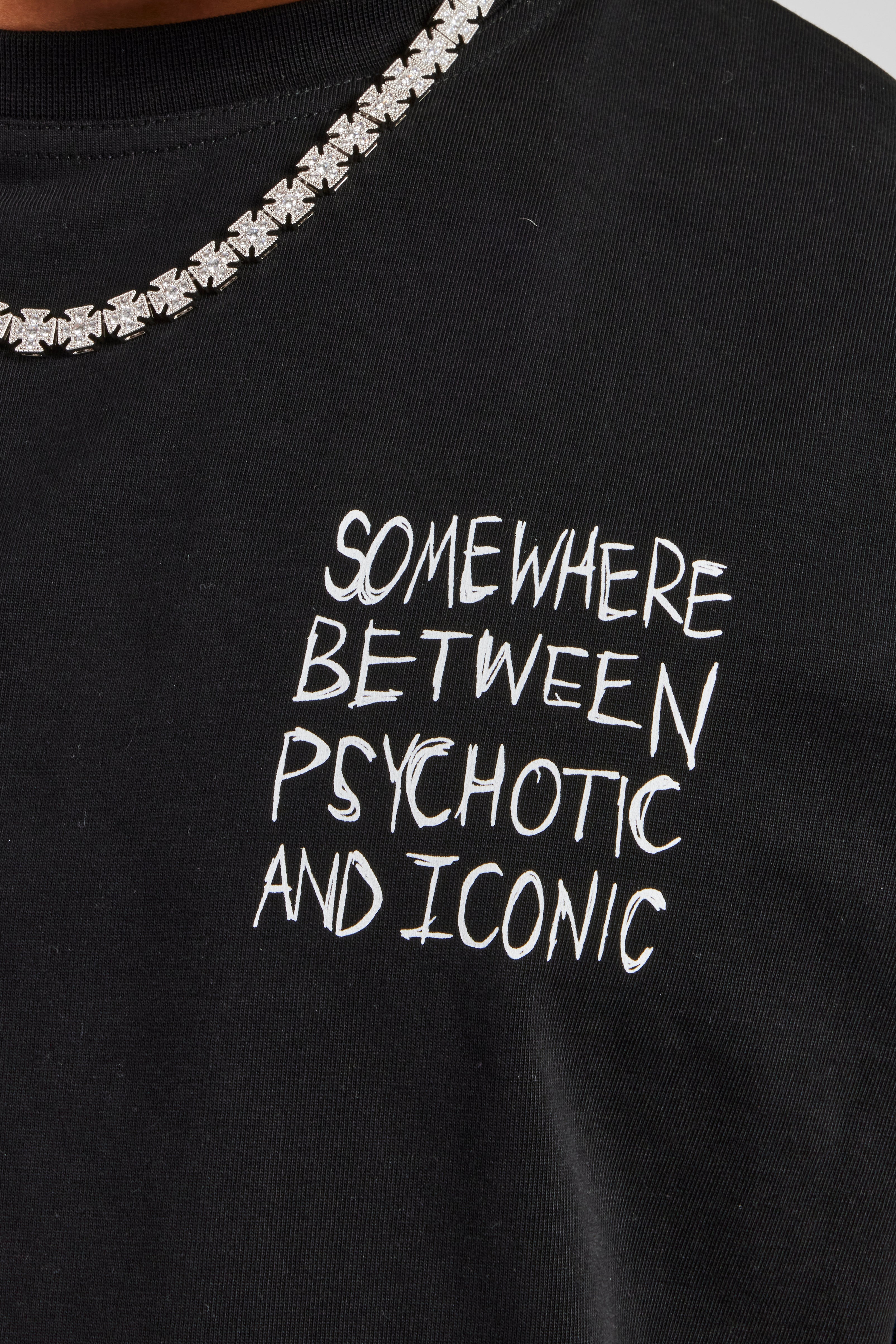 Oversize-T-Shirt mit Zitat auf der Rückseite