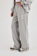 C Embroidered Jogger - Grey Marl