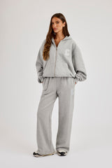 C Embroidered Jogger - Grey Marl