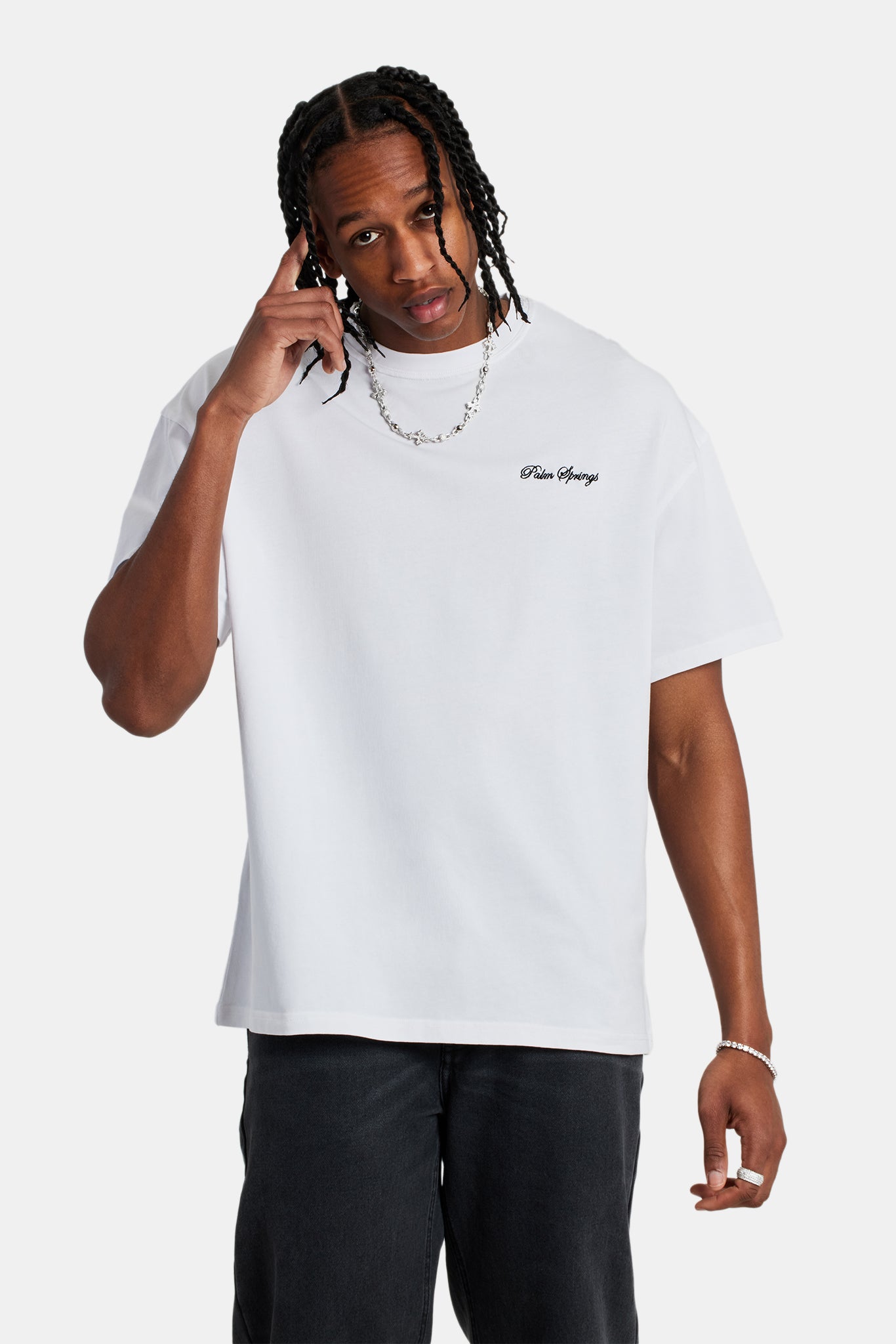 新品タグ付きPALM SPRINGS オーバーサイズTシャツ Palm Springs Oversized T-Shirt - Weiß | Herren T-Shirts &amp