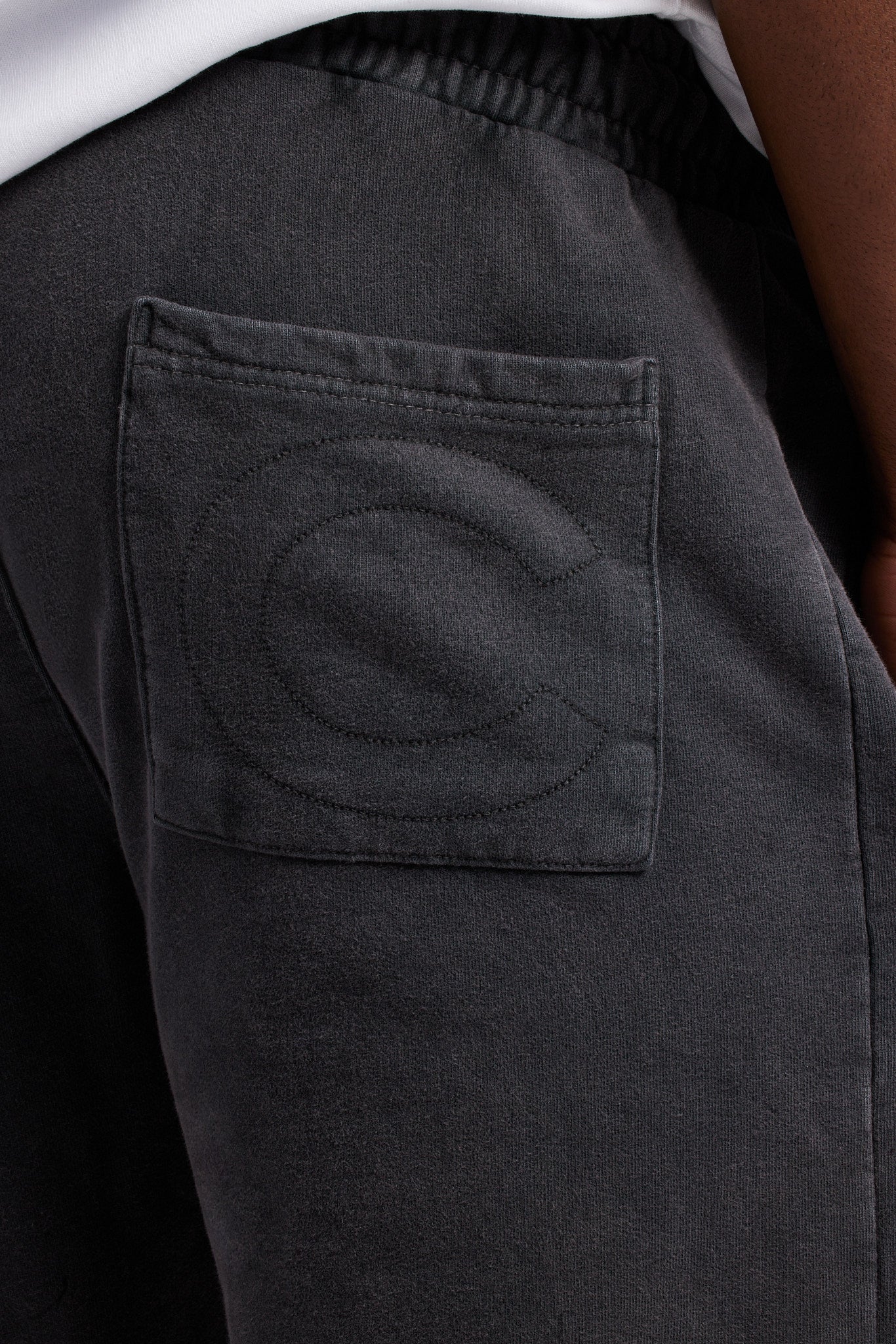 Jogginghose mit geteiltem Saum und Acid-Wash-Effekt - Anthrazit
