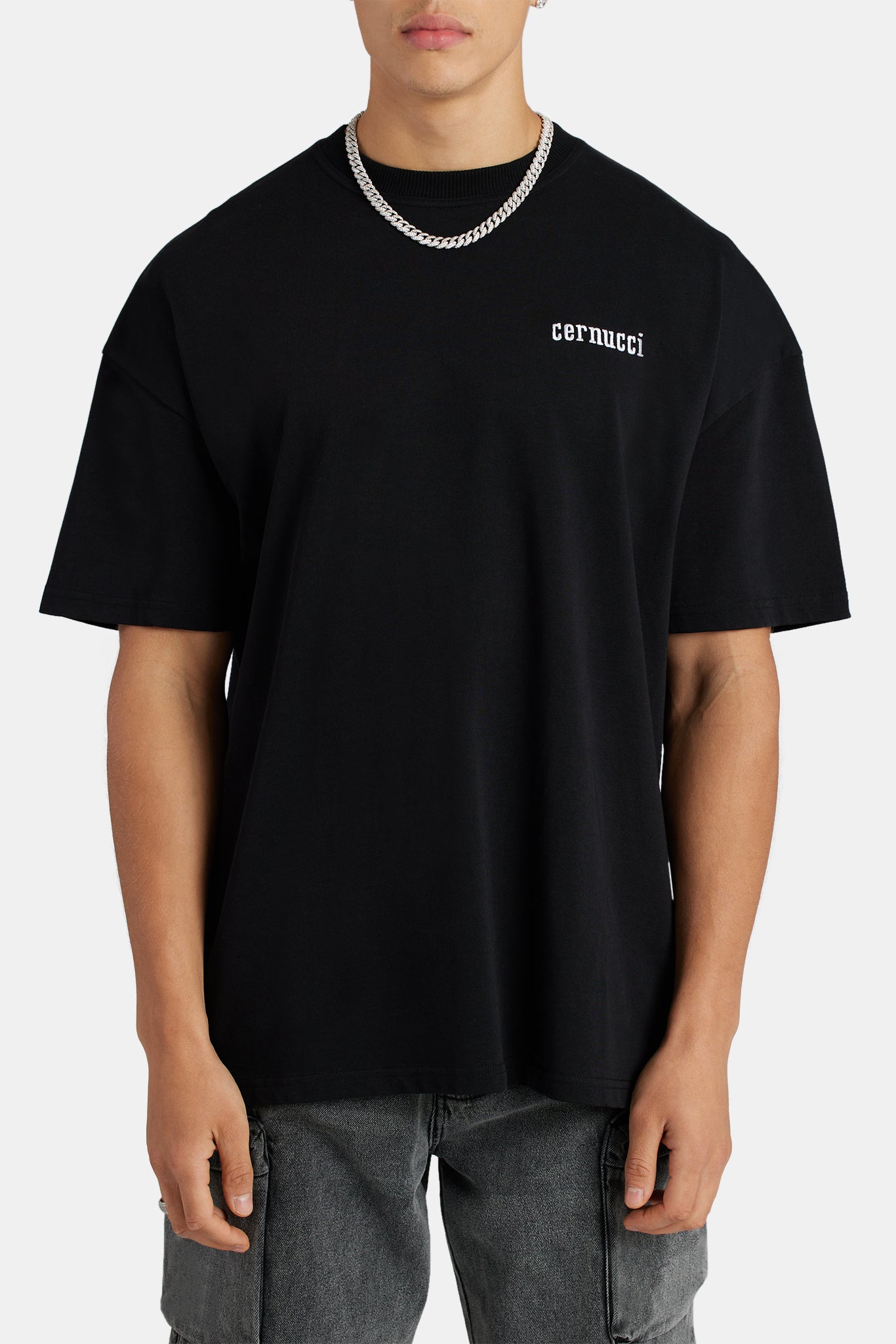 Oversized Brazil Back Graphic T-Shirt - Black | Mens Tops | Shop T