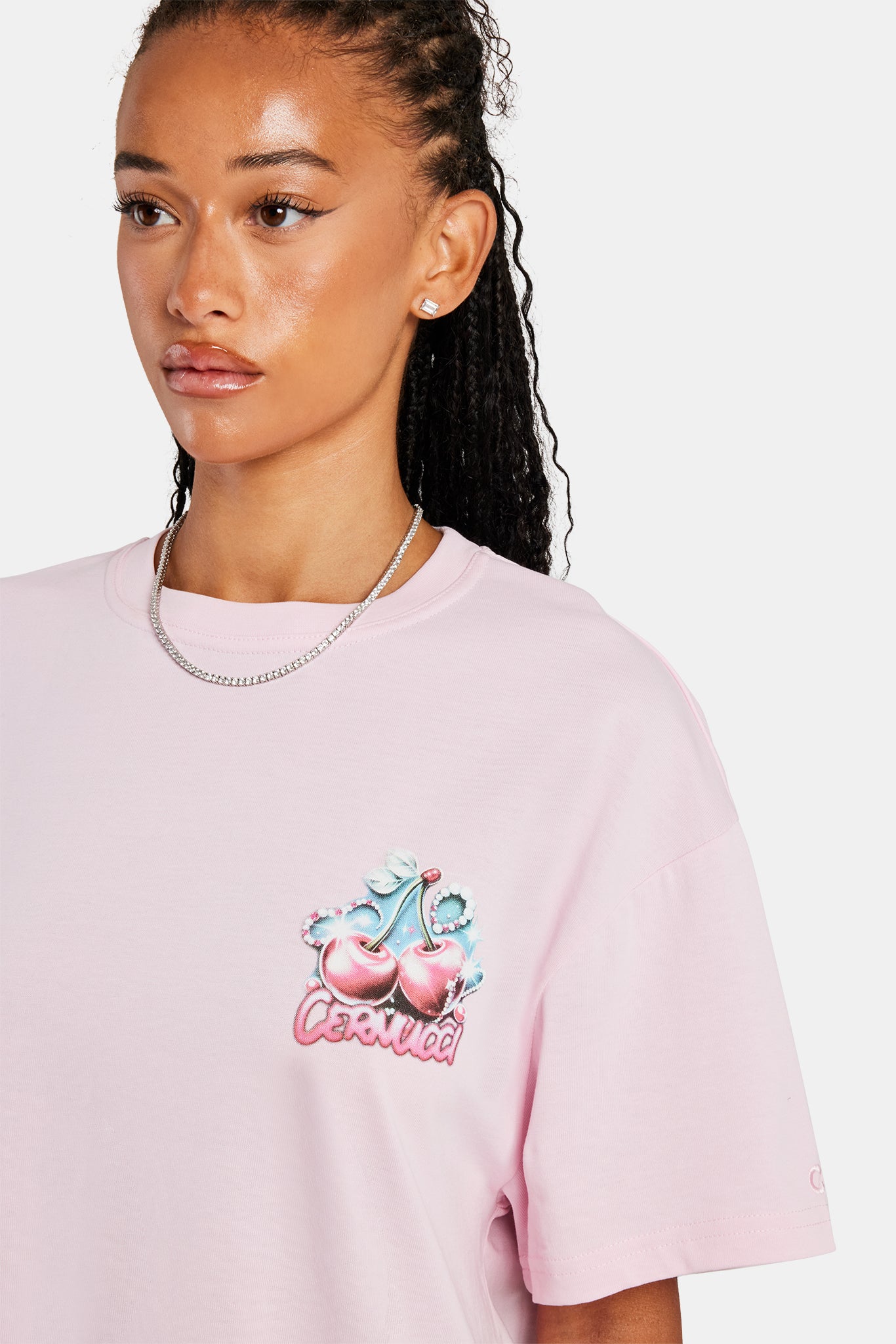 Diamond Cherry Oversized T-Shirt | Womens Tees & Vests | Shop