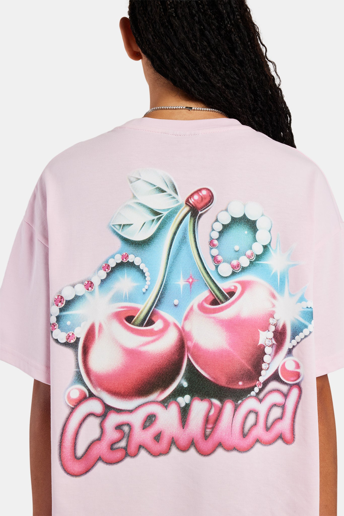 Diamond Cherry Oversized T-Shirt | Womens Tees & Vests | Shop