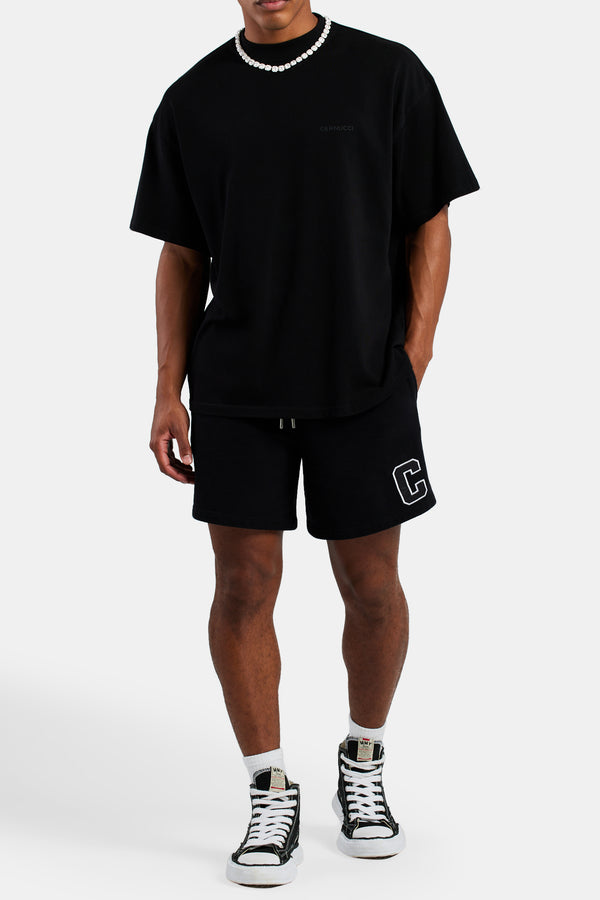 Relaxed Fit C Jersey Short - Black