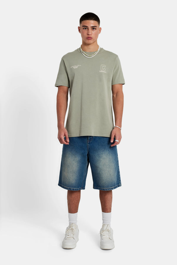 Palm Springs Text T-Shirt - Washed Sage