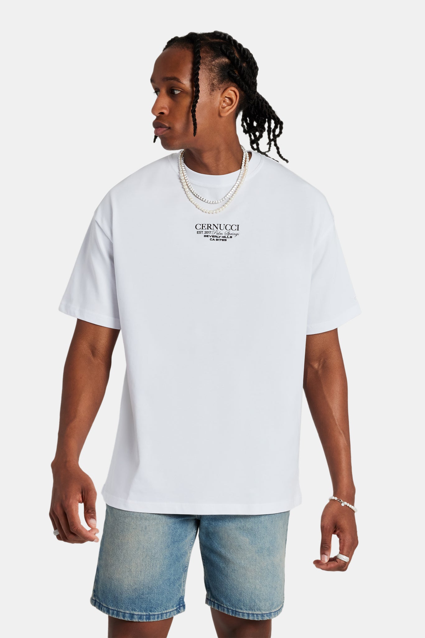 Iced Bally Oversize-T-Shirt - Weiß