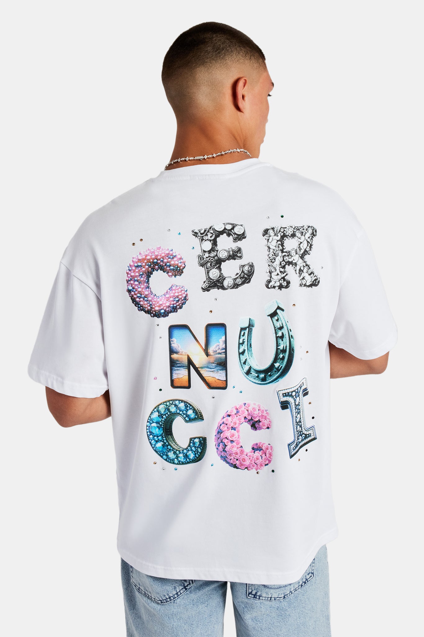 【XL】VAULTROOM RHINESTONE LOGO TEE RHINESTONE LOGO TEE / BLK – VAULTROOM