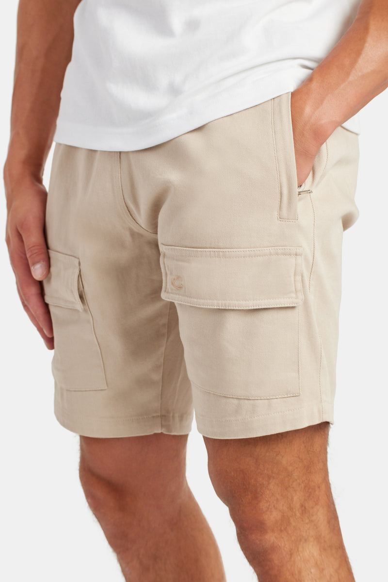 Front Cargo Pocket Shorts Beige – Cernucci