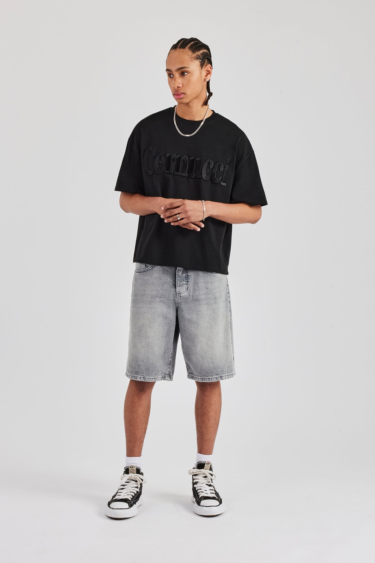 Denim Bermuda Jorts Washed Grey Mens Denim Shop Denim Shorts