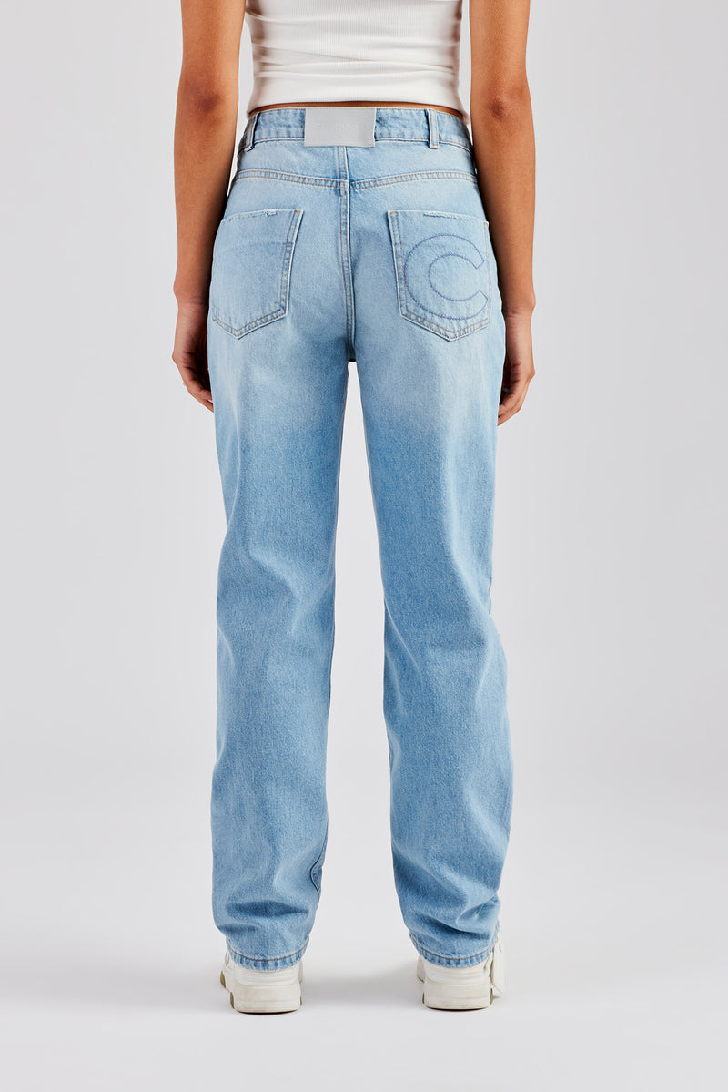 Ladies Straight Leg Jeans Light Blue Womens Denim Shop Denim