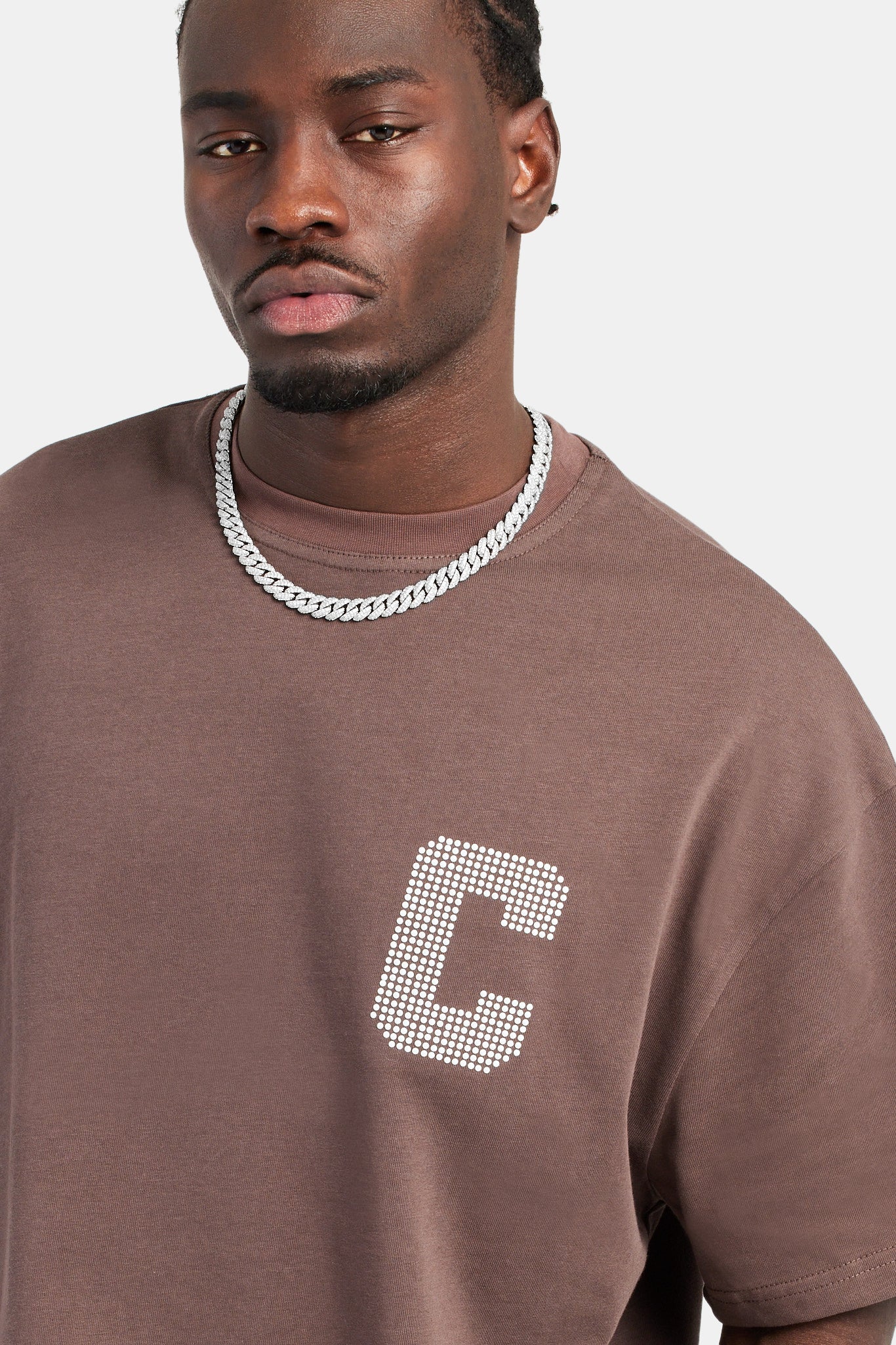 Cernucci Pearl Oversized T-Shirt - Chocolate