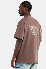 Cernucci Pearl Oversize-T-Shirt - Schokolade
